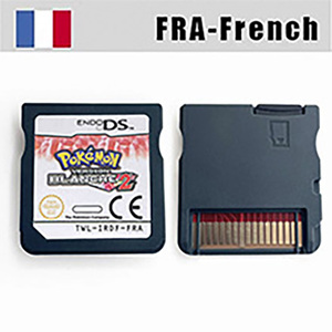 Cartouche de jeu rétro nostalgique Pokémoned en français <span class=keywords><strong>noir</strong></span> <span class=keywords><strong>et</strong></span> <span class=keywords><strong>blanc</strong></span> 1 <span class=keywords><strong>2</strong></span> HeartGold SoulSilver pour DS 2DS NDS - Product Image 3