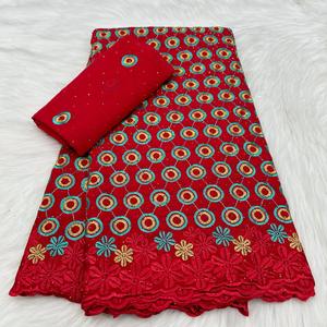 <span class=keywords><strong>2025</strong></span> son nijeryalı dantel kumaş sıcak satış pamuk dantel şifon kumaş ile 5 metre 2 metre toptan dantel malzeme Lady için - Product Image 4