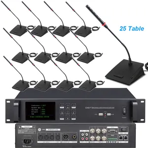 Sistema de microfone de vídeo para conferência, 25 graus, avançado, com fio, digital, alto-falante embutido, delegado micwl audio