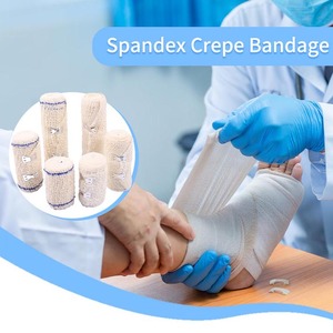 Professional Original <b>White</b> Medical Bandage <b>Wrap</b> Breathable Stretch Spandex Cotton Crepe High Elastic Bandage Roll - Product Image 2