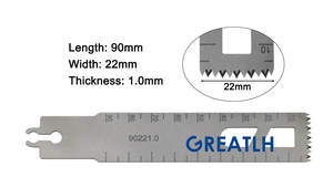 Lâminas de Serra Óssea de Aço Inoxidável para Instrumentos Veterinários, Lâminas Ortopédicas Stryker, Lâmina de Serra Oscilante Elétrica - Product Image 6