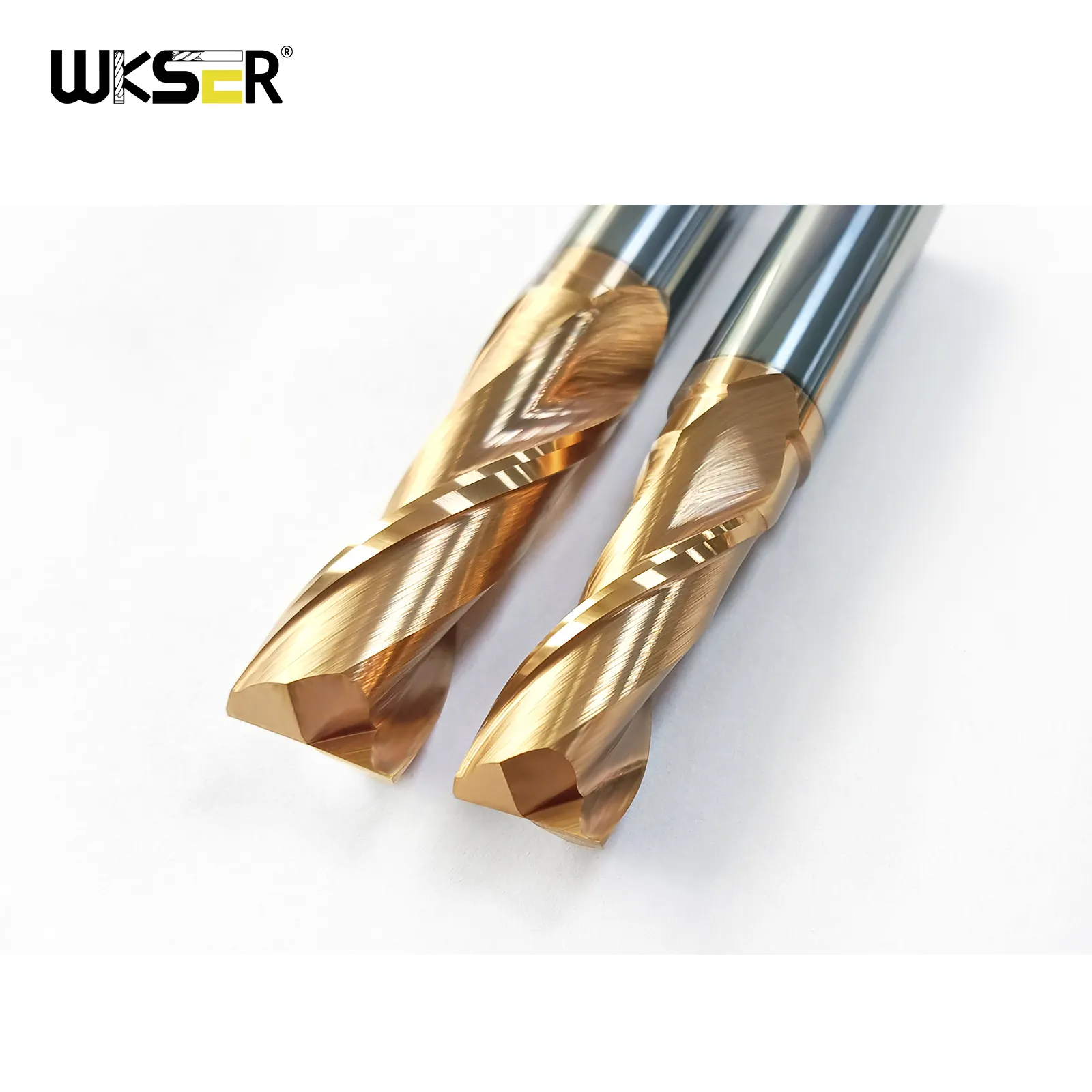 Customize carbide Milling Cutter Golden Coating 2 Flute end mill CNC Cutting Tools