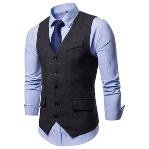 Service OEM – Nouveauté : Gilet <span class=keywords><strong>habillé</strong></span> slim pour <span class=keywords><strong>homme</strong></span>, <span class=keywords><strong>sans</strong></span> manches, décontracté et formel, idéal pour l'automne - Product Image 6
