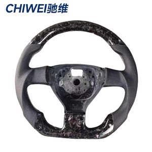 Adecuado para Volkswagen R36 <span class=keywords><strong>GTI</strong></span> <span class=keywords><strong>Golf</strong></span> <span class=keywords><strong>5</strong></span> MK5Passat B6 <span class=keywords><strong>Volante</strong></span> con luces LED de diodo emisor de luz de carbono forjado - Product Image 4