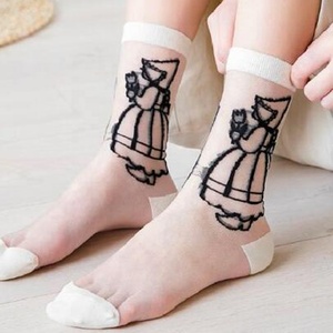 Wholesale Summer Thin See Through <strong>Socks</strong> Nylon Mesh Transparent Sheer <strong>Silk</strong> <strong>Socks</strong> for Women - Product Image 4