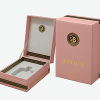 Boîte cadeau de parfum de luxe personnalisée avec gaufrage sur papier artistique et impression de logo en feuille d'or, fermeture magnétique, emballage rigide écologique