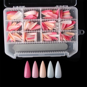 Puntas <span class=keywords><strong>de</strong></span> <span class=keywords><strong>uñas</strong></span> artificiales lisas acrílicas ecológicas superfinas, formas <span class=keywords><strong>de</strong></span> estilete, mezcla <span class=keywords><strong>de</strong></span> colores <span class=keywords><strong>de</strong></span> verano, prensa en las <span class=keywords><strong>uñas</strong></span> - Product Image 1