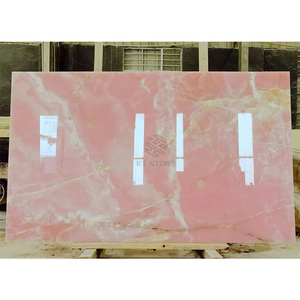 KT STONE Encimeras de Baño de Lujo Retroiluminadas de Ónix Rosa, Azulejos Naturales de Ónix, Losa de Ónix Rosa para Pisos - Product Image 6