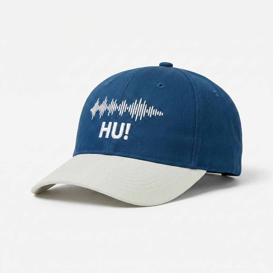 Sound Wave Cloth Gear Custom 3D Soundwave Puff Affixed Cloth Embroidery Navy Blue ...