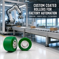 Roues industrielles en caoutchouc avec noyau en polyuréthane, roulettes de convoyeur, rouleaux pour robots AGV, fabrication OEM personnalisée