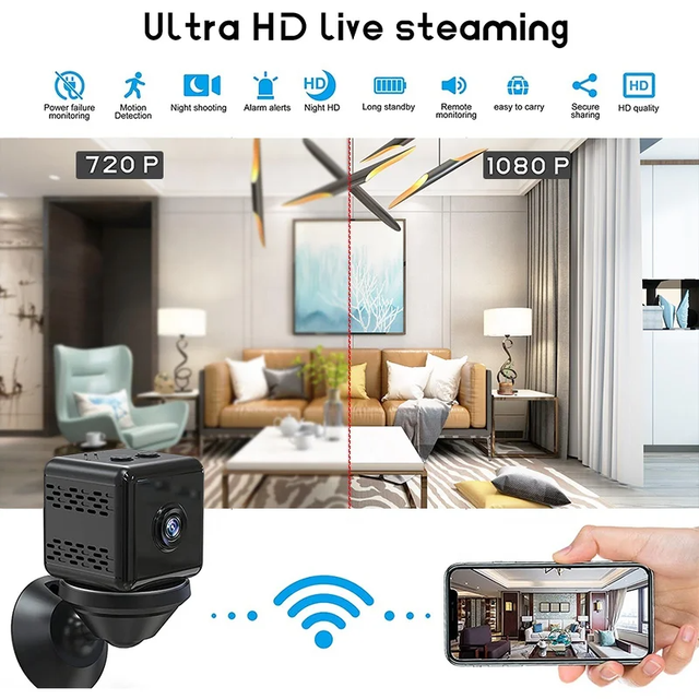 Best-selling Mini Wi-Fi Camera with 1080p High Definition Resolution for Night Vision - Mini Camera