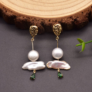 Boucles d'oreilles en perles hypoallergéniques, matériau sûr, adaptées aux oreilles sensibles, bijoux fins pour femmes, port quotidien décontracté et confortable - Product Image 1