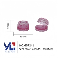 Pot vide en plastique Yuecai pour masque ou baume à lèvres, forme gâteau mignon, rose translucide, pour gommage des lèvres – Vente en gros