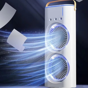 Summer Desktop Air Conditioner <b>Fan</b> Double Spray Humidifier Portable Home Mist Cooling Mini Desktop Air Cooler <b>Remote</b> <b>Control</b> New - Product Image 6