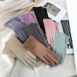 Guantes Táctiles Elegantes <span class=keywords><strong>de</strong></span> Color Sólido para Mujer, Térmicos, para Paseos por el Parque - Product Image 5