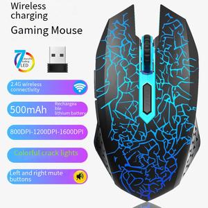 Venta caliente inalámbrico ergonómico para diestros Gaming <span class=keywords><strong>Mouse</strong></span> RGB Light Precio de promoción Desktop Laptop 3D recargable Mute 6 botones - Product Image 2