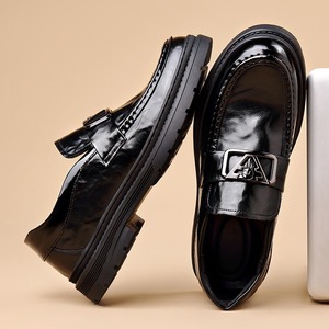 Mocasines de Negocios para Hombre, Parte Superior de Cuero Genuino, Antideslizantes, Elegantes, Zapatos de Oficina, Impermeables, Cómodos, para Todas las Temporadas, de Goma - Product Image 2