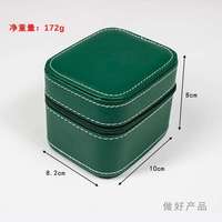 Boîte de rangement pour montre en cuir PU, anti-poussière, portable, étui de voyage arqué avec fermeture éclair pour utilisation intérieure/extérieure