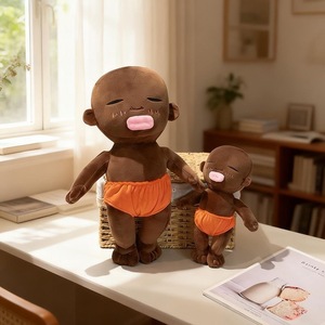 Nouvelle poupée en peluche noire amusante Natasha, jouet créatif et original, compagnon étrange, rembourrage en coton PP, figurine en peluche douce à câliner, cadeau - Product Image 1