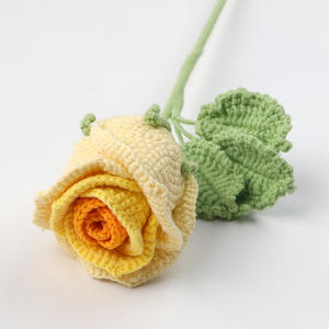 Forever โครเชต์ดอกไม้ที่เป็นมิตรกับสิ่งแวดล้อมดอกเดียวดอกไม้ประดิษฐ์ทำด้วยมือของขวัญวาเลนไทน์โรแมนติกสำหรับภรรยาดอกไม้โครเชต์ - Product Image 4