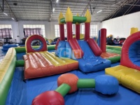 Combo gonflable professionnel d'obstacle de toboggan de rebond de PVC de location de nouveau design pour des éclaboussures d'eau extérieures d'enfants avec le saut