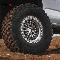 Mattschwarze Mojave Beadlock-Räder Geschmiedete Offroad-Felgen für Silverado 2500HD/3500HD GMC Sierra 2500/3500 Ram 2500 Tacoma 4Runner