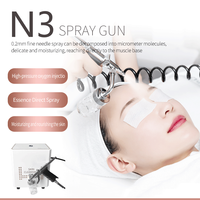 Dispositivo de Oxígeno Jet Peel para el Cuidado Facial y Rejuvenecimiento de la Piel con Luz LED y Función de Microdermoabrasión, Pistola Rociadora