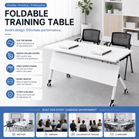 Table de formation mobile et silencieuse en PVC, multi-usage, pliable, simple, pour bureau et conférence, nouvelle collection