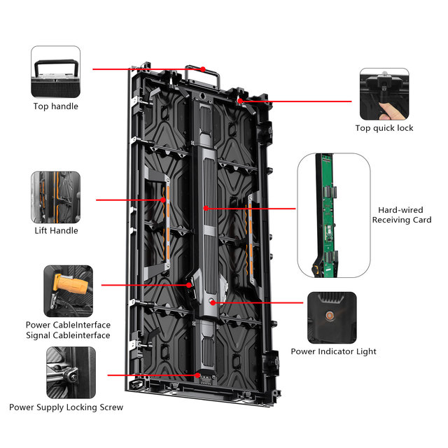 P2.6/P2.9/P3.91/P4.81 Indoor/Outdoor LED Display & Video Wall with High Resolution IP65 Waterproof 2500 cd Brightness