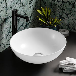 Lavabo mural moderne en céramique blanc pur <span class=keywords><strong>pour</strong></span> salle de bain, lavabo de toilette poli - Product Image 5