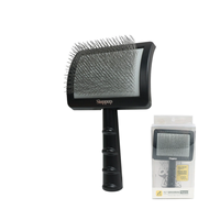 Ciseaux pour animaux de compagnie à surface incurvée, poignée ergonomique en caoutchouc pour chats, chiens, lapins, peigne à poils épais, élimination des poils lâches