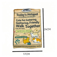 Jouets en peluche pour chiens, vente en gros usine, pour la dentition et anti-ennui, couineurs, motif chat style journal, pour chiens de petite et moyenne taille