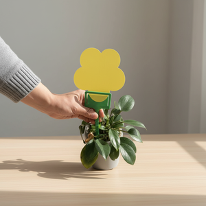Piège collant jaune pour moucherons et mouches des fruits, en forme de fleur et d'oiseaux - Product Image 2