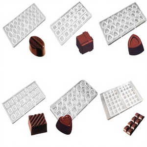 Juego de moldes para chocolate, 1 unidad, diferentes formas, plástico de calidad alimentaria, ecológico, marca Komason, herramientas para desmoldar fácilmente, modelo para pasteles - Product Image 2