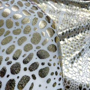 Vente directe d'usine, tissu de costume de scène de type fleur bronzée à effet peau de serpent, non fissurant, pour vêtements de fête érotiques - Product Image 4