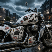 Autocollants transparents pour motos avec logo personnalisé, imperméables, autocollants en PVC découpés sur mesure, design personnalisé d'autocollants pour motos