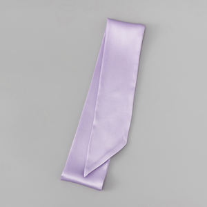 Color sólido flaco estrecho 100% bufanda de seda de morera cabeza cinta para el pelo bolso mango envoltura corbata paquete pañuelo para el cuello bufanda para mujer - Product Image 5