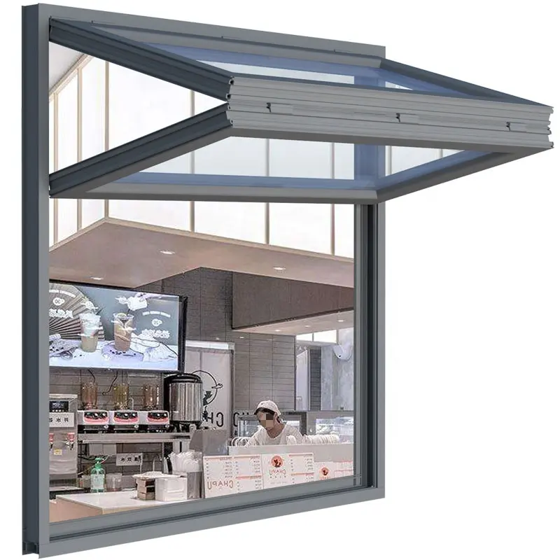 Bi Fold Slide Up Top Autres Pliage Vertical Bifold Commercial Sliding Pass Through Aluminium Glass Window Folding Windows