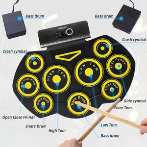 Juego de batería electrónica portátil <span class=keywords><strong>compacta</strong></span>, juguete enrollable Digital Original con cámara de tambor de silicona, Kit de batería electrónica Original - Product Image 6