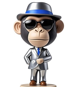 Tùy chỉnh Dễ Thương Khỉ nhân vật hình ảnh trang trí trang trí bobbleheads - Product Image 1