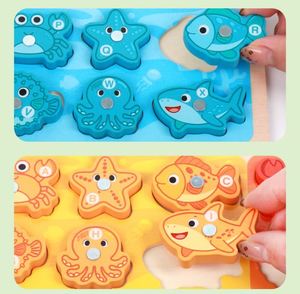 Jeu de pêche Montessori, reconnaissance des formes et des couleurs, puzzle de correspondance de blocs, tableau de dessin, tout en un, jouet en bois pour enfants de plus de 3 ans - Product Image 5