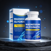 Complément de glycinate de magnésium en capsules nutritionnelles végétaliennes pour améliorer le sommeil, renforcer l'immunité et favoriser la santé osseuse (OEM)