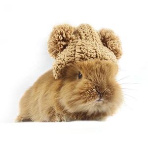 Chapéu de lã de coelho, decoração de pequeno chapéu para pet foto, acessórios de roupas para coelho - Product Image 4