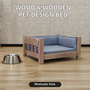 Nachhaltiges Hundebett und Katzenbett aus Holz im schlichten Design für Haustiere - Product Image 2
