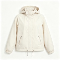 Veste de randonnée imperméable pour femme, col montant, fermeture éclair, capuche, pour le printemps, l'automne, le camping en plein air
