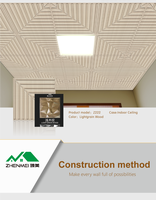 Dalles de plafond carrées 3D en PVC 60x60 cm, artistiques, étanches et écologiques, pour l'installation de grilles de plafond dans les hôpitaux et les hôtels