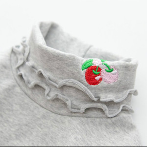 Maglia calda a collo alto autunno in puro cotone da ragazza YOKIDS a maniche lunghe, vestiti autunnali da bambino medio a grandi - Product Image 6