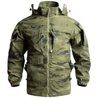 Veste tactique légère imperméable camouflage pour homme, coupe-vent, chasse en plein air, manteau camouflage