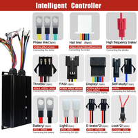 Kit de vélo électrique tout-terrain 72V 5000W avec moteur de moyeu arrière sans balais, pneus 4.0 de 20/24/26 pouces, déport de roue 170mm et kit de frein à disque pour neige