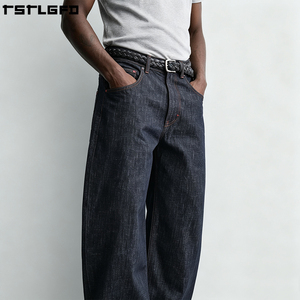 Pantalones Vaqueros Oem Odm Balloon Jeans de Mezclilla Indigo de Alto Gramaje, de Pierna Ancha, Holgados, Cónicos, con Lavado Vintage, Venta al por Mayor a Granel - Product Image 4